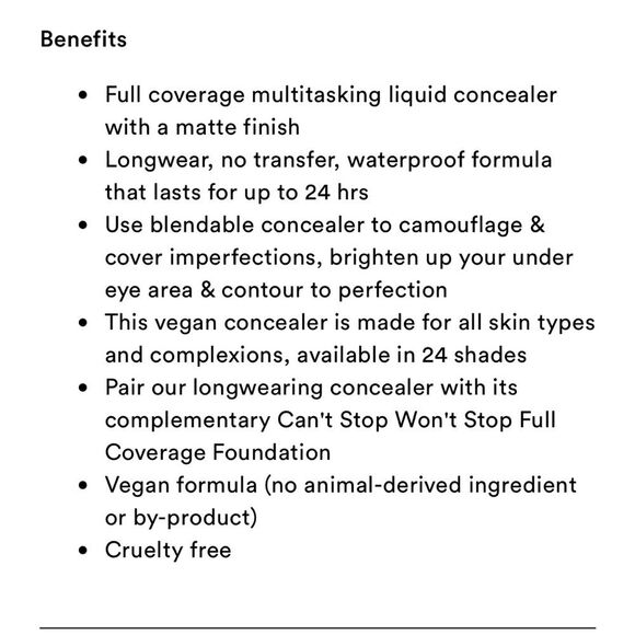 NYX can’t stop won’t stop contour concealer 🌺 matte finish 🌺 medium olive - Picture 3 of 5